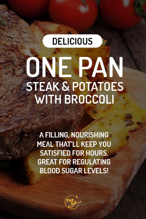 One Pan Steak, Potatoes, and Broccoli